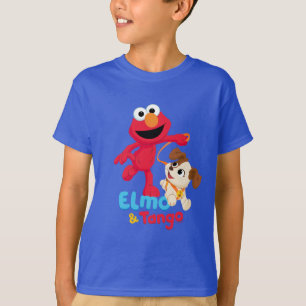 Camiseta Rua Sésamo Corrente Elmo & Tango