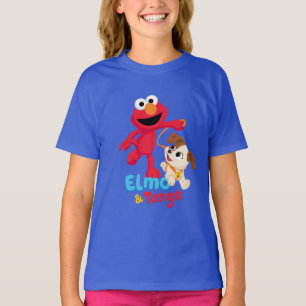 Camiseta Rua Sésamo Corrente Elmo & Tango
