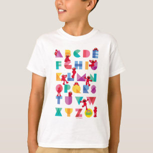 Camiseta Rua Sésamo   Elmo Alphabet