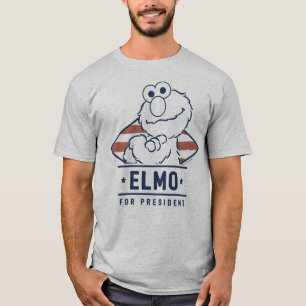 Camiseta Rua Sésamo   Elmo Antigo para Presidente