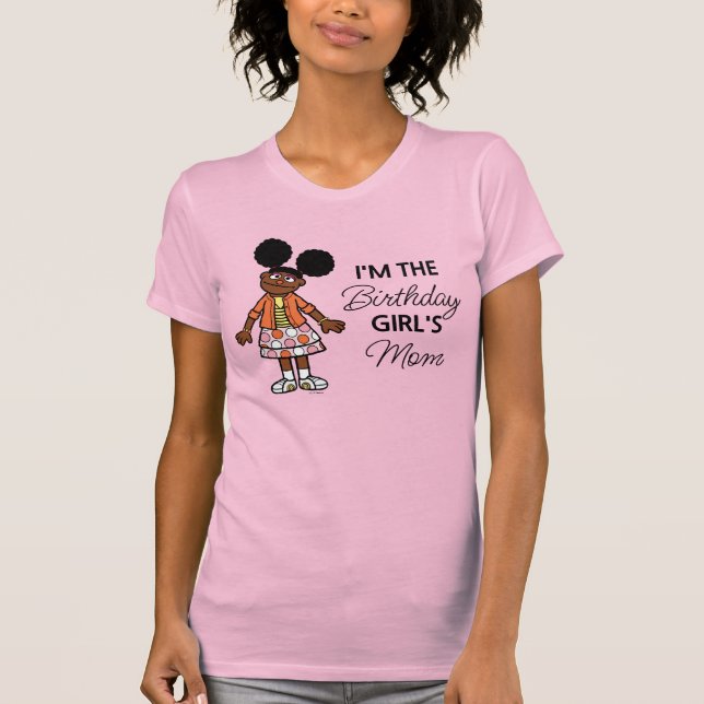 Camiseta Rua Sésamo | Mãe de Gabrielle Birthday Girl (Frente)