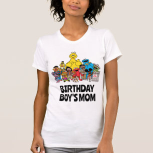 Camiseta Rua Sésamo Mãe do menino de aniversário do Sésam