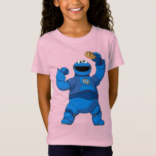 Camiseta Rua Sésamo   Mecha Builders Cookie Monster