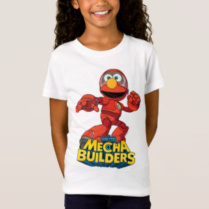 Camiseta Rua Sésamo   Mecha Construtor Elmo Em Ação
