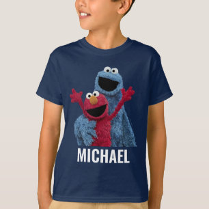 Camiseta Rua Sésamo Monstro Elmo & Cookie