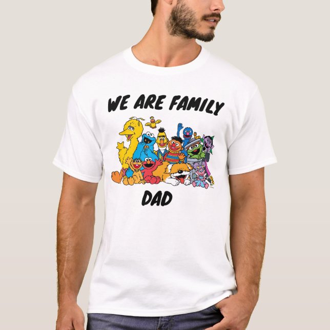 Camiseta Rua Sésamo | Nome da Família Sesame Pals (Frente)