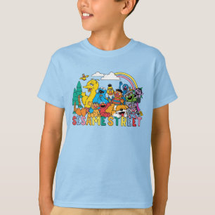 Camiseta Rua Sésamo   Onda arco-íris