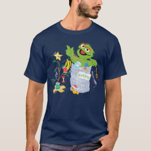 Camiseta Rua Sésamo   Oscar - Árvore de Natal