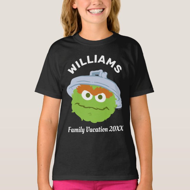 Camiseta Rua Sésamo | Oscar, Férias Familiares do Grouch (Frente)