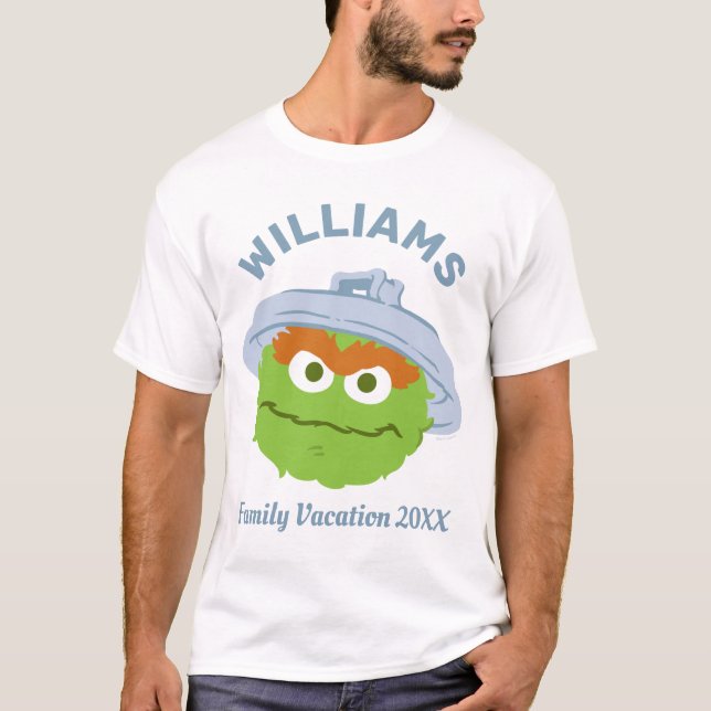 Camiseta Rua Sésamo | Oscar, Férias Familiares do Grouch (Frente)