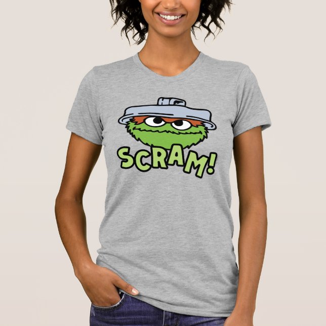 Camiseta Rua Sésamo | Oscar, o Grouch Scram! (Frente)