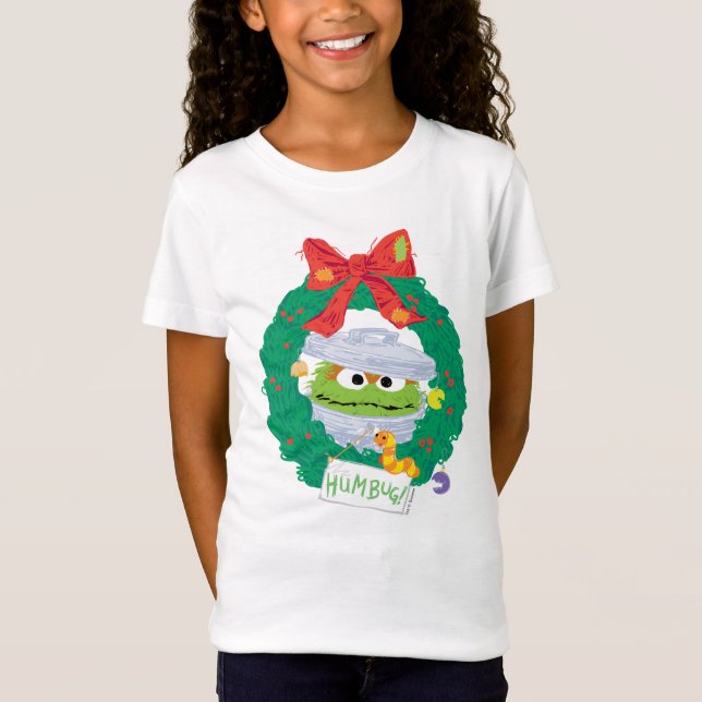 Camiseta Rua Sésamo | Oscar the Grouch Wreath (Frente)