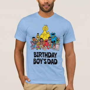 Camiseta Rua Sésamo   Pai de Sesame Pals Birthday Boy