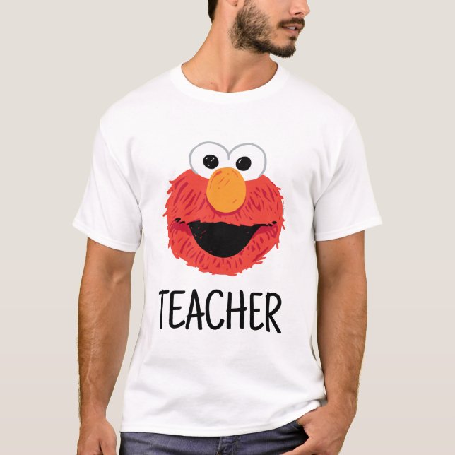 Camiseta Rua Sésamo | Professor Elmo Face (Frente)