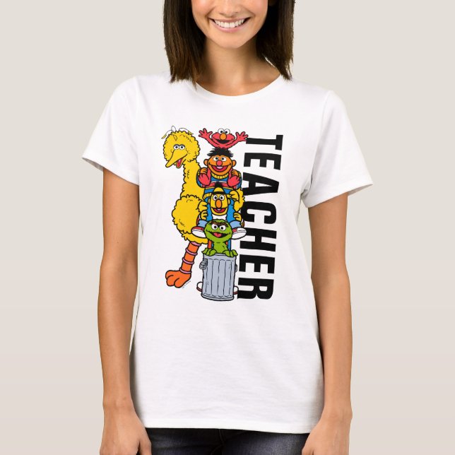 Camiseta Rua Sésamo | Professora do Sesame Street Pals (Frente)