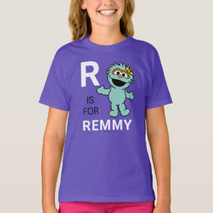 Camiseta Rua Sésamo R é para Rosita Adicione seu nome