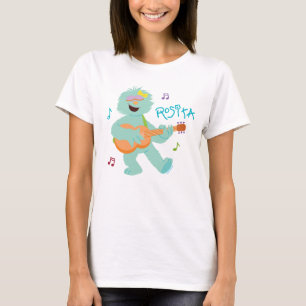 Camiseta Rua Sésamo   Rosita Tocando Violão