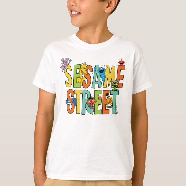 Camiseta Rua Sésamo | Sesame Street Tipo Pals (Frente)