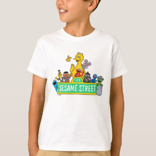 Camiseta Rua Sésamo Todos Em Torno Do Sésamo Street Sign
