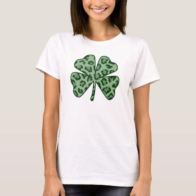 Camiseta Rua, Shamrock do Dia de Patrick (Frente)