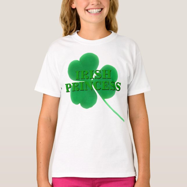 Camiseta Rua, Shamrock do Dia de Patrick | Princesa irlande (Frente)