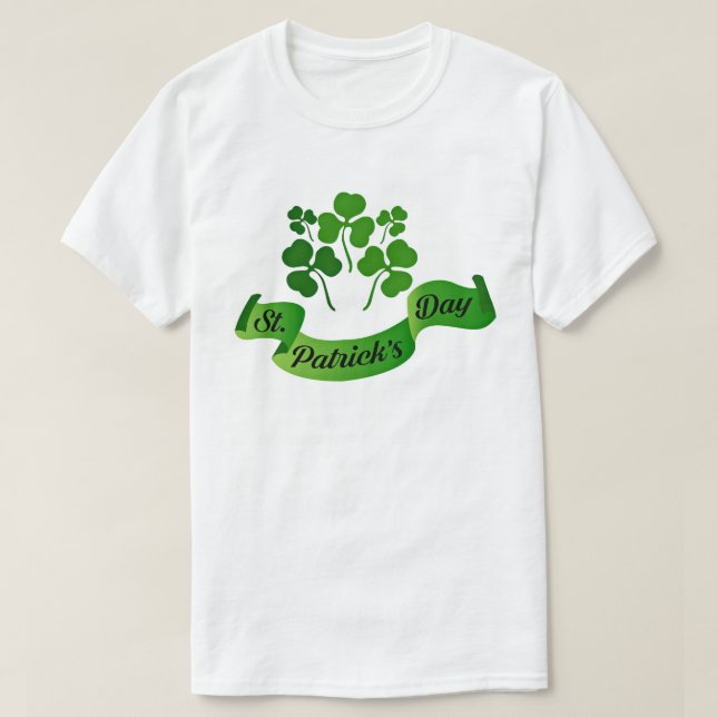 Camiseta Rua, Shamrocks do Dia de Patrick (Frente do Design)