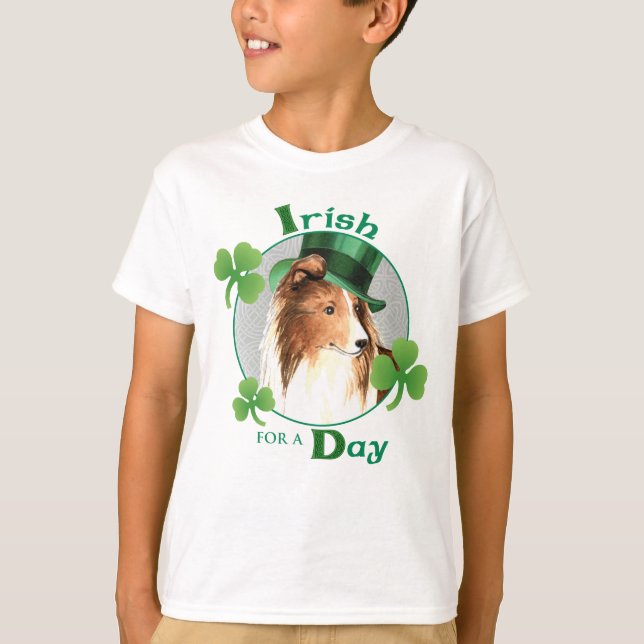 Camiseta Rua, Sheltie do Dia de Patrick (Frente)