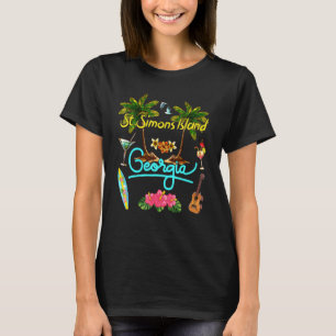 Camiseta Rua Simons Island Georgia Beach Summer Set Palm