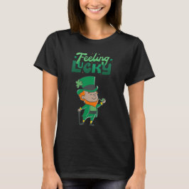 Camiseta Rua Sortuda, Leprechaun do Dia de Patrick.