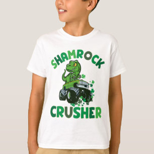 Camiseta Rua, T. rex Monster Truck Shamrock do Patrick