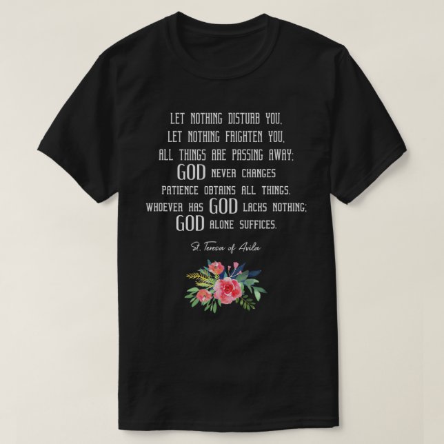 Camiseta Rua: Teresa de Avila Cote Tee, que nada perturba (Frente do Design)
