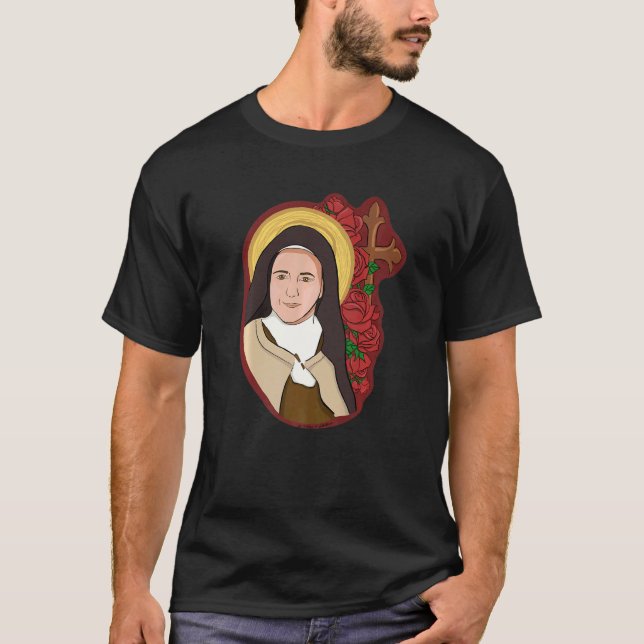 Camiseta Rua Terese De Lisieux Crianças Pequenas Rosa (Frente)