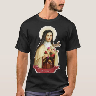 Camiseta Rua Terese de Lisieux Crianças Pequenas Rosas Flor
