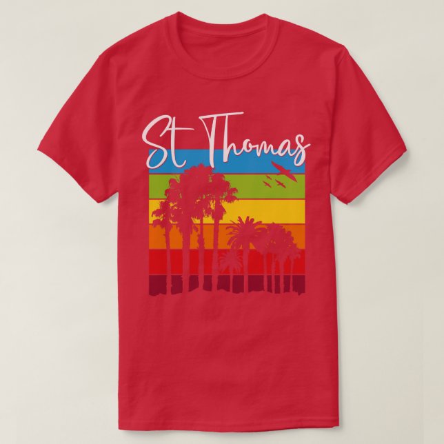 Camiseta Rua Thomas Lover Rainbow Palm Trees Vacina Souven (Frente do Design)