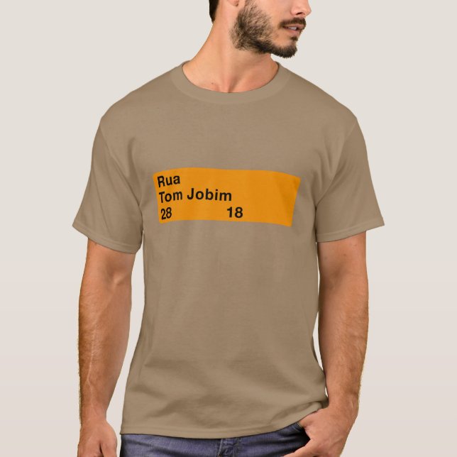 Camiseta Rua Tom Jobim, Rio de Janeiro, sinal de rua (Frente)