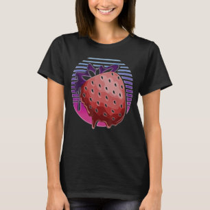 Camiseta Rua Vaporwave Red Berry Fruta de Comida de Verão