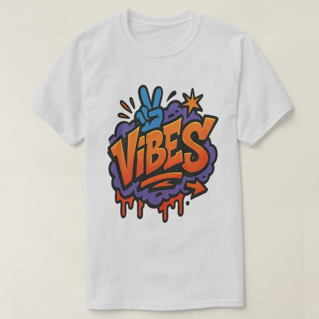 Camiseta Rua "Vibes" do Grafite Negrito (Frente do Design)