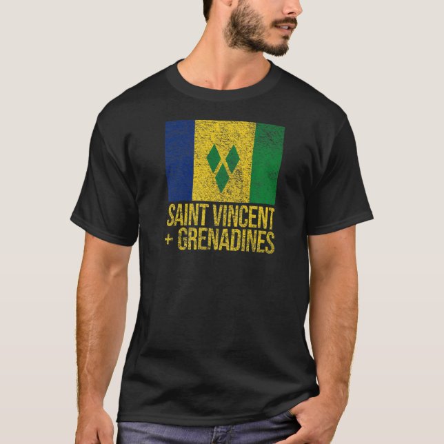 CAMISETA RUA VINCENTE E BANDEIRA DE GRENADINAS (Frente)