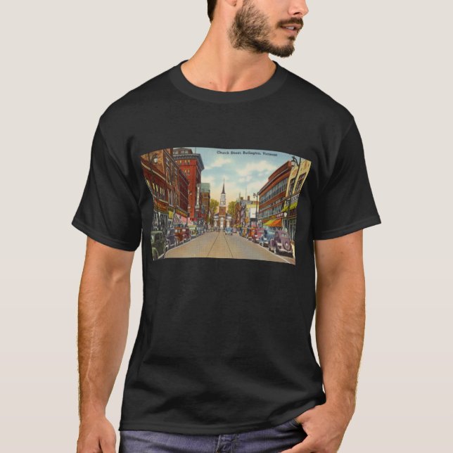 Camiseta Rua Vintage Church, Burlington, VT  (Frente)