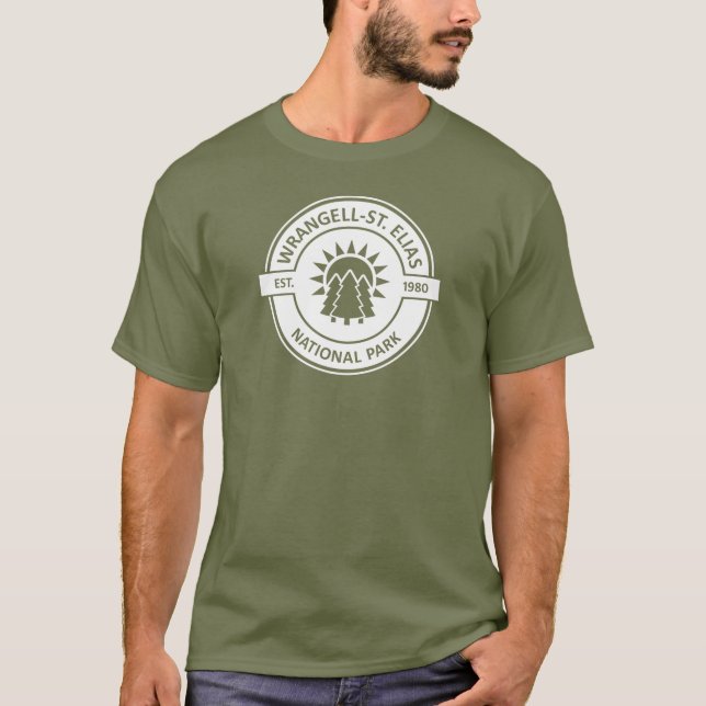 Camiseta Rua Wrangell. Elias National Park Sun Trees (Frente)