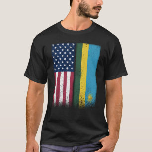 Camiseta Ruanda Ruanda Ruanda Americana Bandeiras Orgulhosa