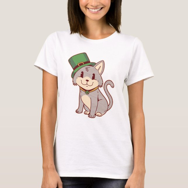Camiseta Ruas Adoráveis. Gato Patrício (Frente)