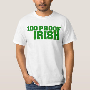CAMISETA RUAS. BEBENDO ENGRAÇADO DO DIA PATRICK '100 PROOF
