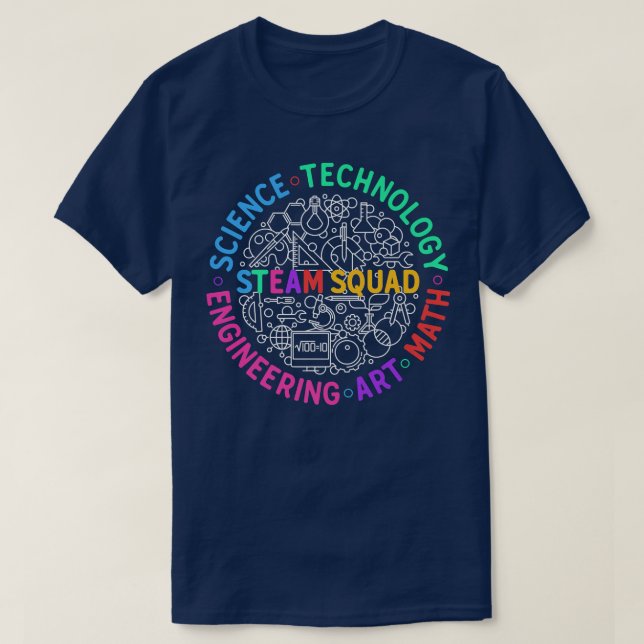 Camiseta Ruas de Ciência, Tecnologia, Engenharia, Arte e Ma (Frente do Design)