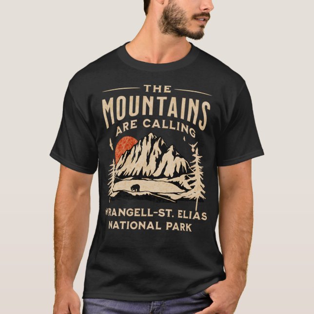 Camiseta Ruas De Wrangell. Montanhas Do Parque Nacional Eli (Frente)