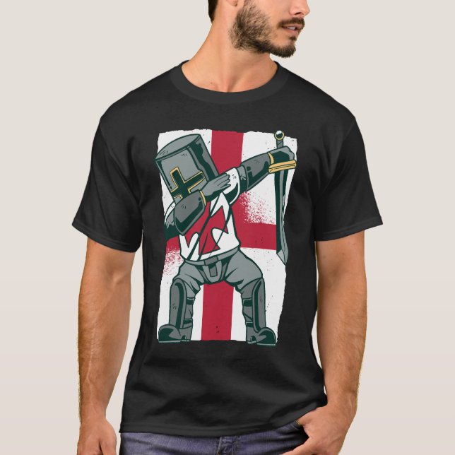 Camiseta Ruas Engraçadas Georges Day Dabbing Knight England (Frente)