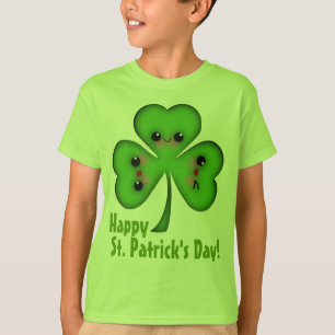 Camiseta Ruas felizes, Shamrock do Dia de Patrick