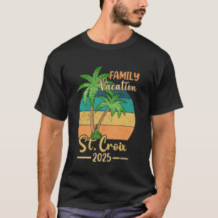Camiseta Ruas. Férias Familiares da Ilha Virgem Croix Beach