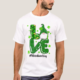 Camiseta Ruas Gnomo de Colheita de Xadrez Verde da Irlanda-
