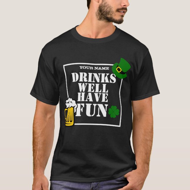 Camiseta Ruas irlandesas personalizadas. Dia dos patricinho (Frente)
